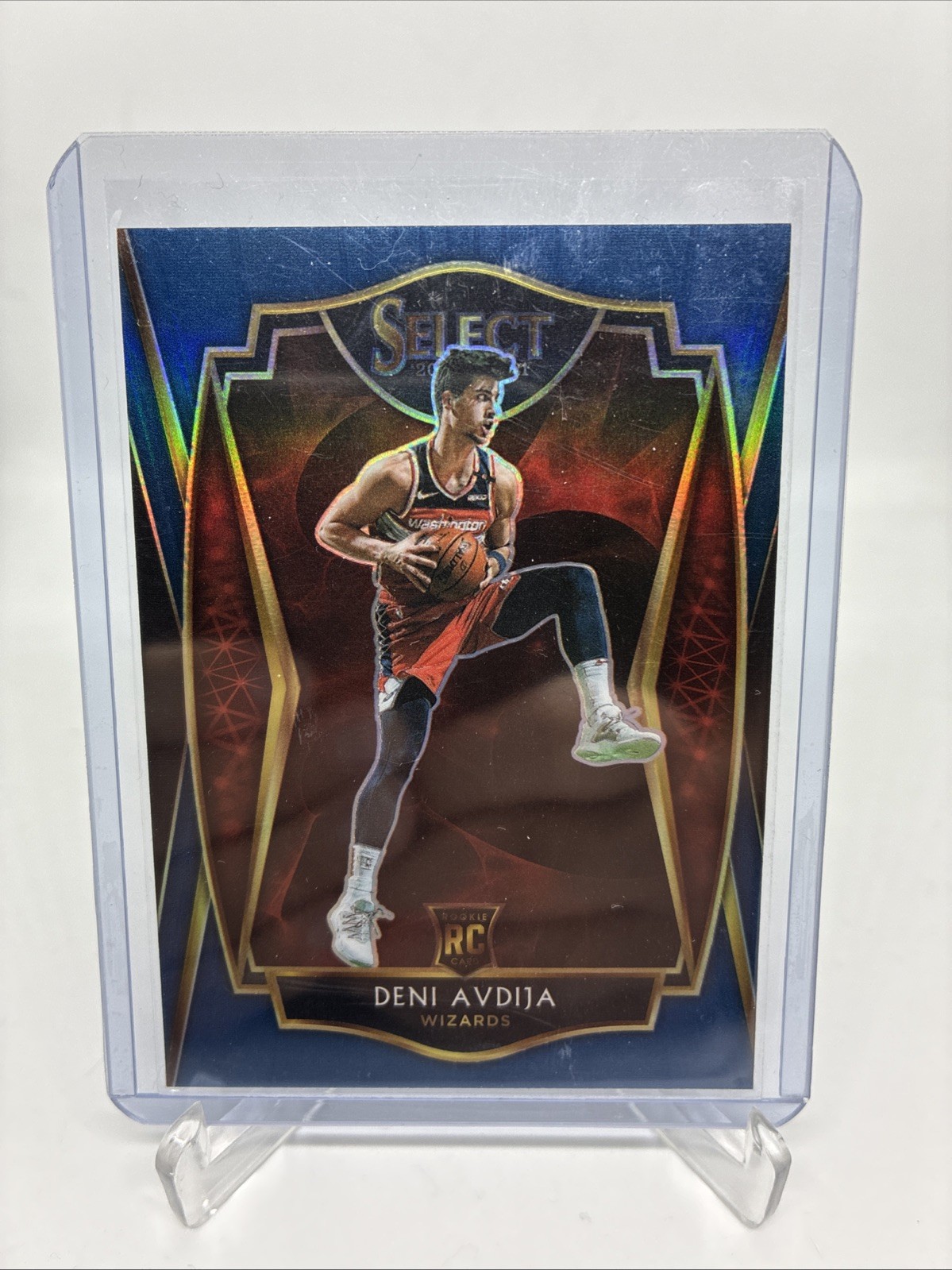 2020-21 Panini Select - Premier Level Deni Avdija #180 Blue Prizm (RC) WIZARDS