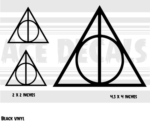 Harry Potter - Deathly Hallows 3 pack -  Vinyl Car Laptop decal sticker - Picture 2 of 3