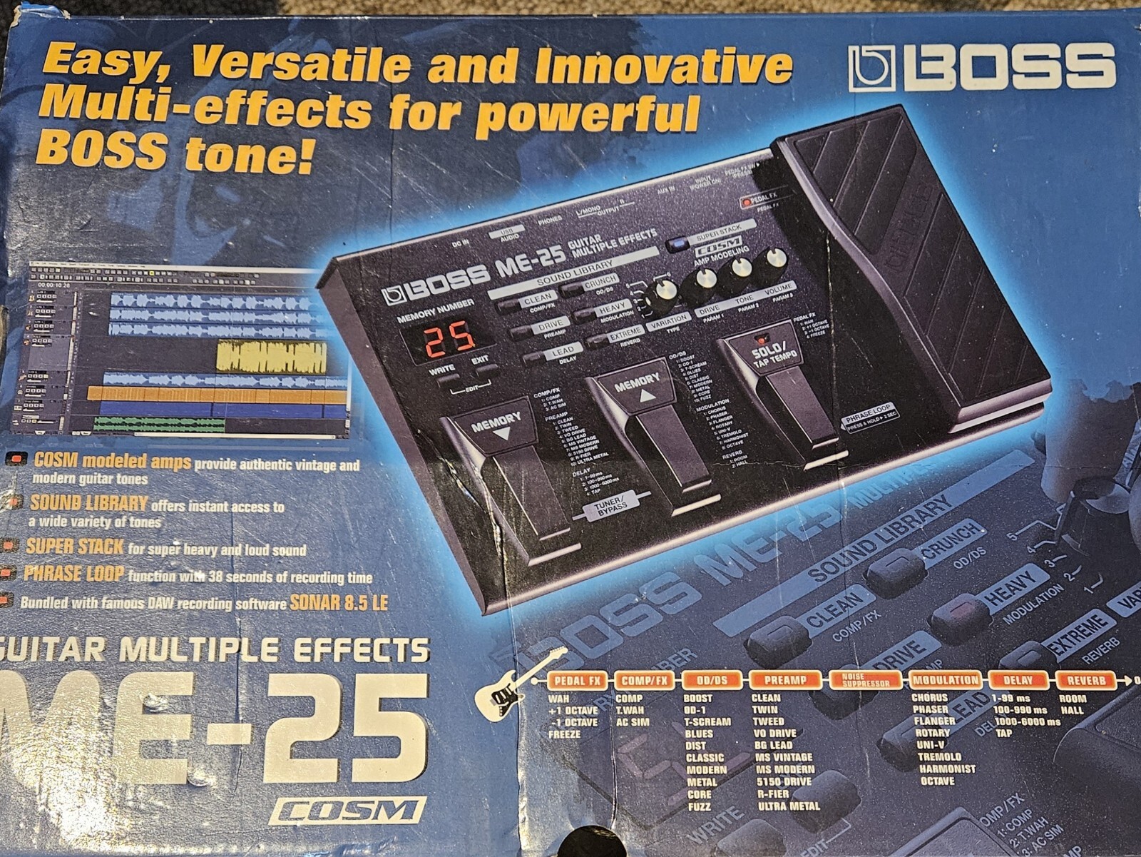 Boss ME25 MultiEffects Pedal 761294411698 eBay