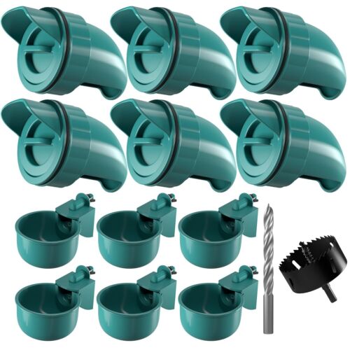 Feeder Port Kit Chicken Feeders and Waterer with 6 Chicken Water Cups...