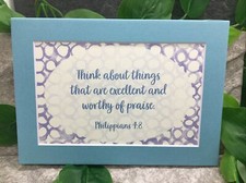 New Handmade 5x7 Matted 4x6 Religious Scripture Inspirational Free Ship 446