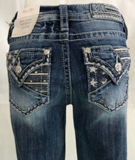 New Miss Me jeans with tag m3902s dk blu skinny inseam 30" mid-rise