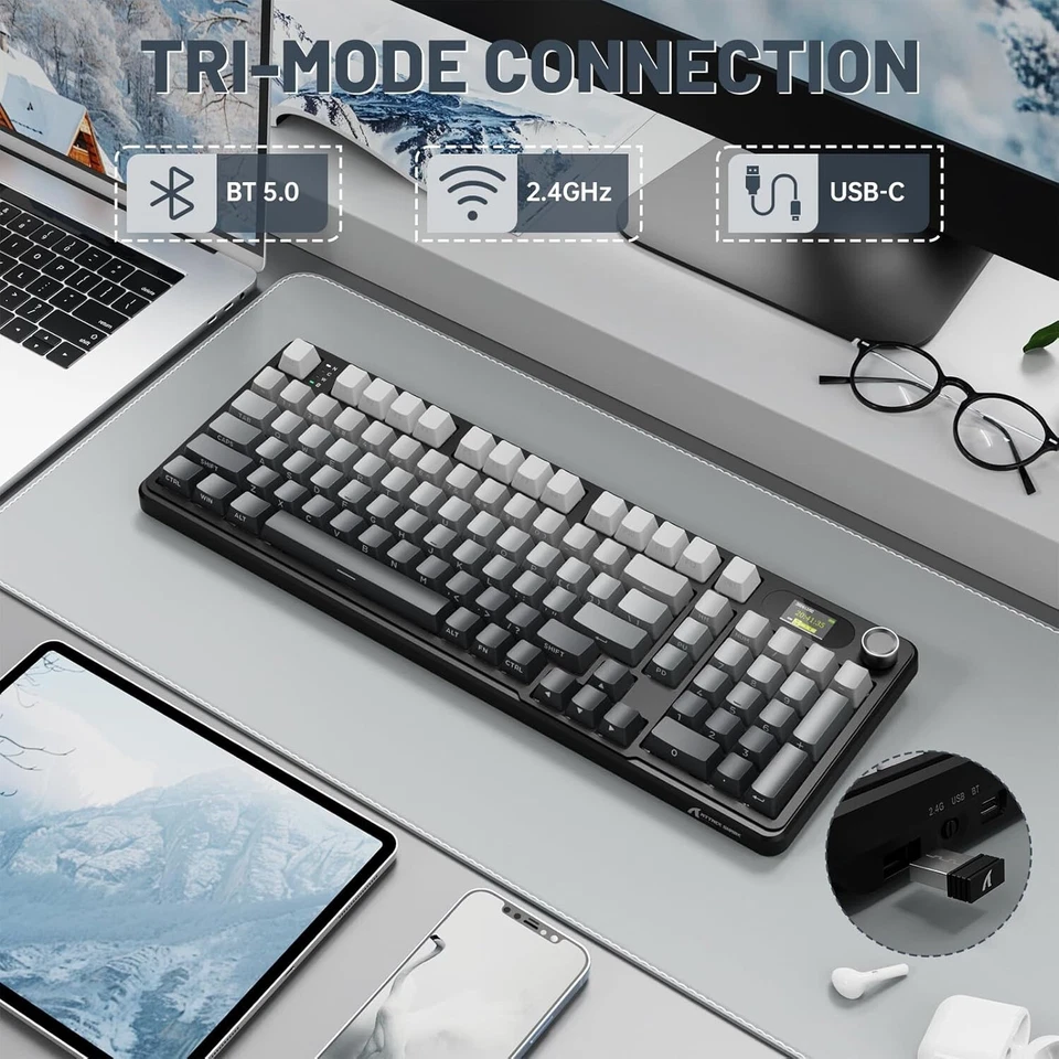 Attack Shark Triple-Mode Hot-swappable Gaming Keyboard, Mouse, and Headset Set - Image 4 of 4