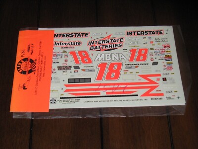 Slixx NASCAR 1385 18 Interstate Batteries Bobby Labonte Waterslide Decals 1/24