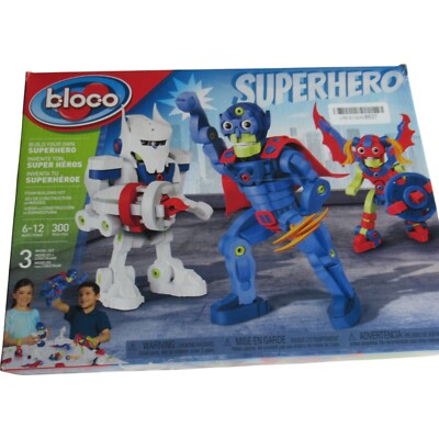 Bloco Build Your Own Superhero STEM Toy DIY Building Construction Set OPENED BOX