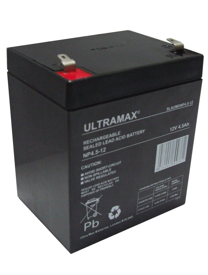 ULTRAMAX NP4.5-12, 12V 4.5Ah plomo ácido sellado - AGM - batería VRLA