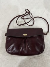Etienne Aigner Handcrafted Leather Shoulder Bag Burgundy Oxblood Red Purse