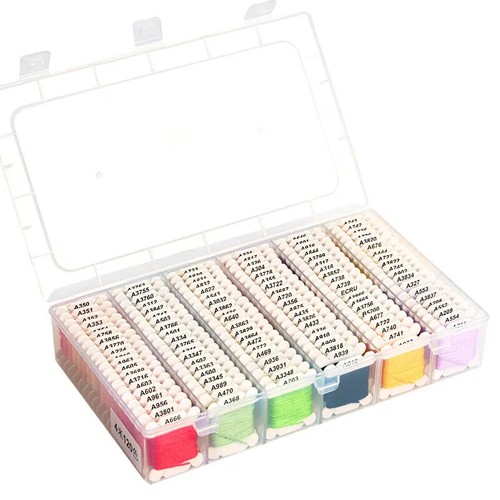 80 Color Embroidery Thread DIY Cotton for Sewing Set with Organizer Box Threads - Picture 18 of 18