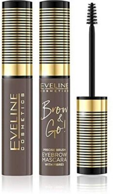 Eveline Brow & Go Augenbrauen Mascara Precise Brush mit Fasern - 01 Light 6ml