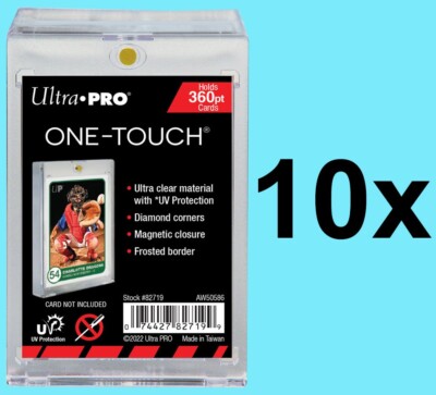 10 Ultra Pro 360pt ONE TOUCH UV Safe Magnetic Card Holder Storage Case Sports