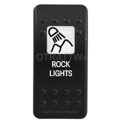 OTRATTW Carling Technologies Contura II Rocker Switch, ROCK LIGHTS, WHITE LENS