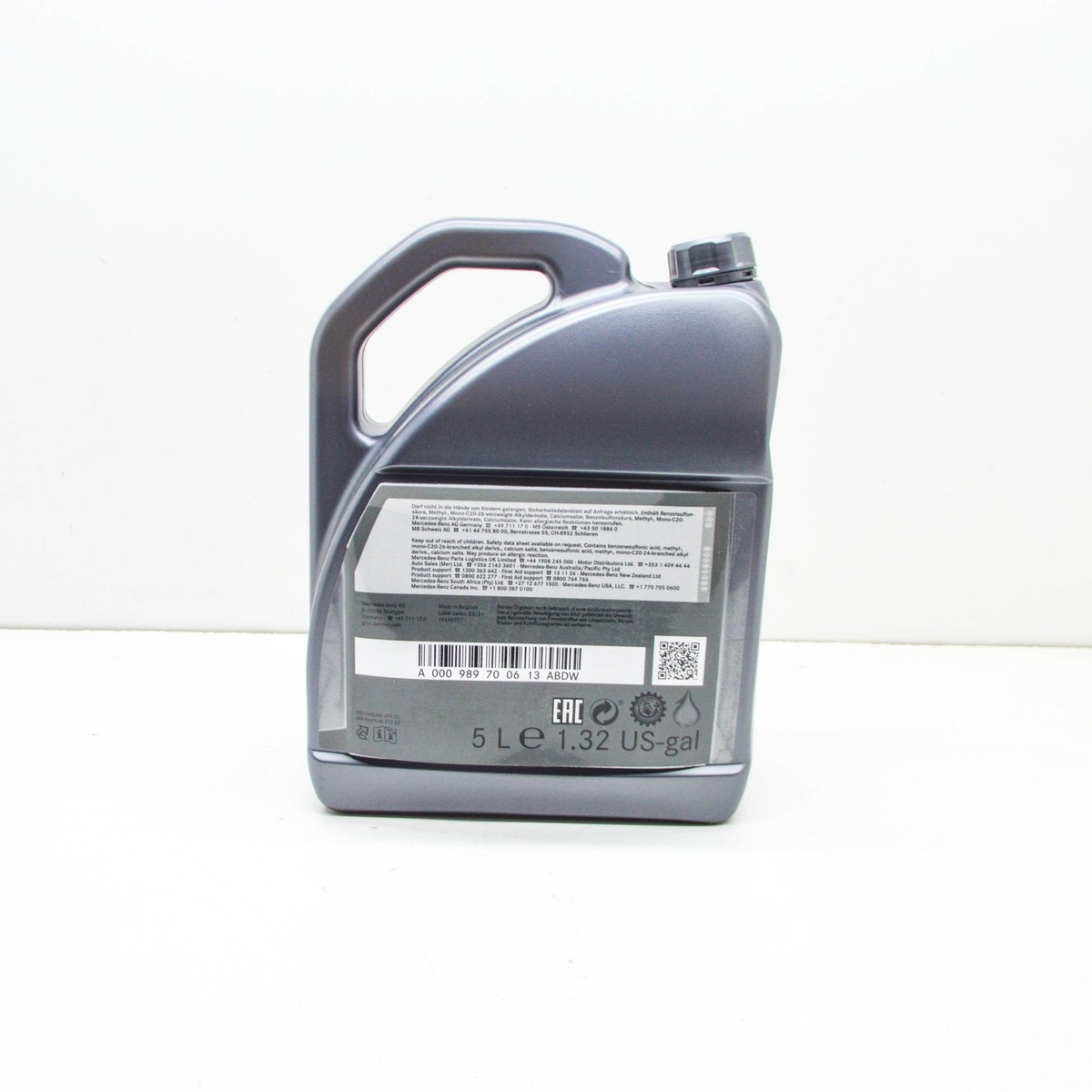 MERCEDES-BENZ C Engine Oil 5L A000989700613ABDW NEW GENUINE | eBay