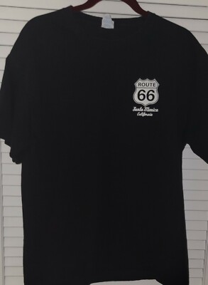 Men T-Shirt Black Route 66 Santa Monica Size XL
