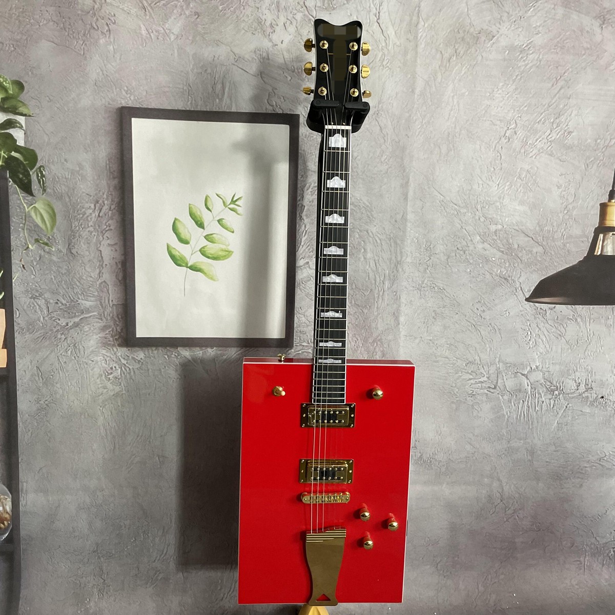 Custom Red Bo Diddley 6 String Electric Guitar Special