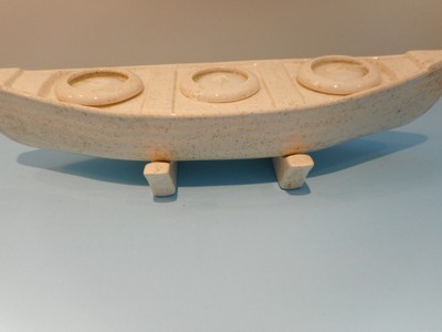 Ceramic Canoe Tea Light Holder-Coastal Home Decor-Artist 