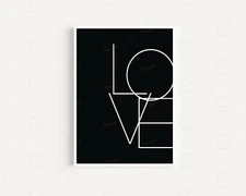 Personalized Printable Digital Love Wall Art Quotes for Bedroom and Living Room