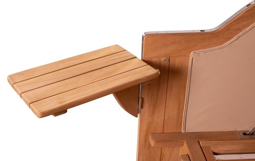 Strandkorb-Set - 3-Sitzer - Ammersee Grande XXL Teak - PE grau - Modell 504 - Bild 9 von 15