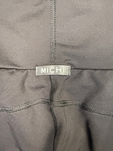 Michi Le Mans Legging in Black with Adriatic Blue/White Stripe Size Medium - 第 6/9 張圖片