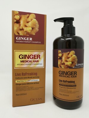 GINGER MEDICAL HAIR SHAMPOO (800 ML) WITH HERBAL INGREDIENTS