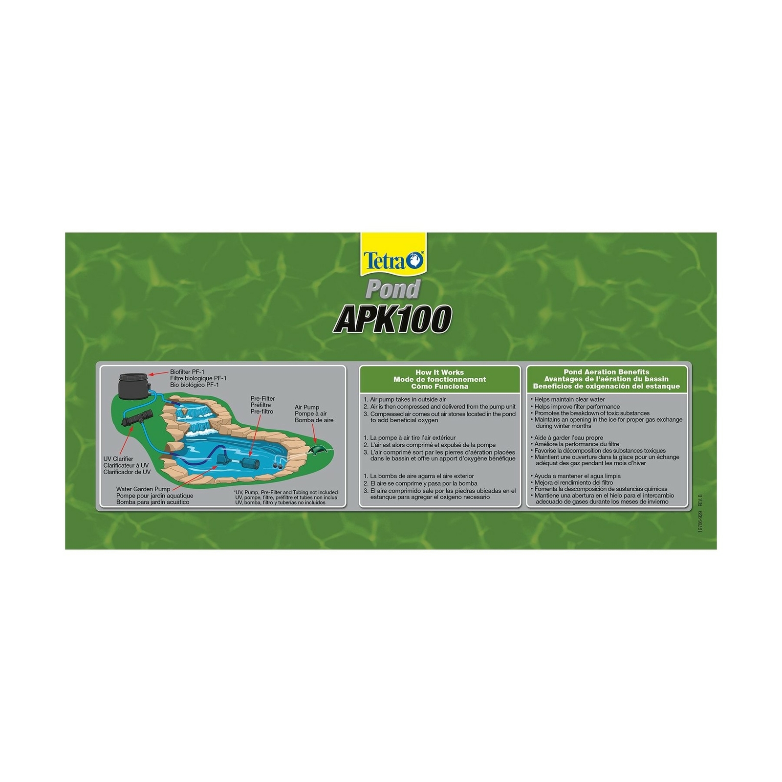 Tetra Pond Apk100 Air Pump Kit for Ponds up to 5000 Gallons for sale online eBay