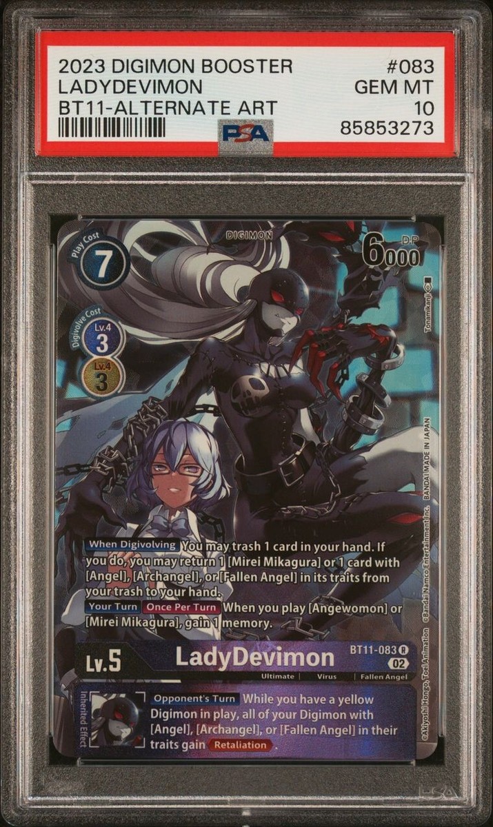 PSA 10 Low Pop LadyDevimon Alt Art - Digimon TCG Dimensional PSA 10 Low Pop LadyDevimon Alt Art - Digimon TCG Dimensional
