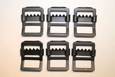 Military Web Strap Tongueless Buckle, 1", Mil-Spec, Black. 6 ea,  Military Jeep