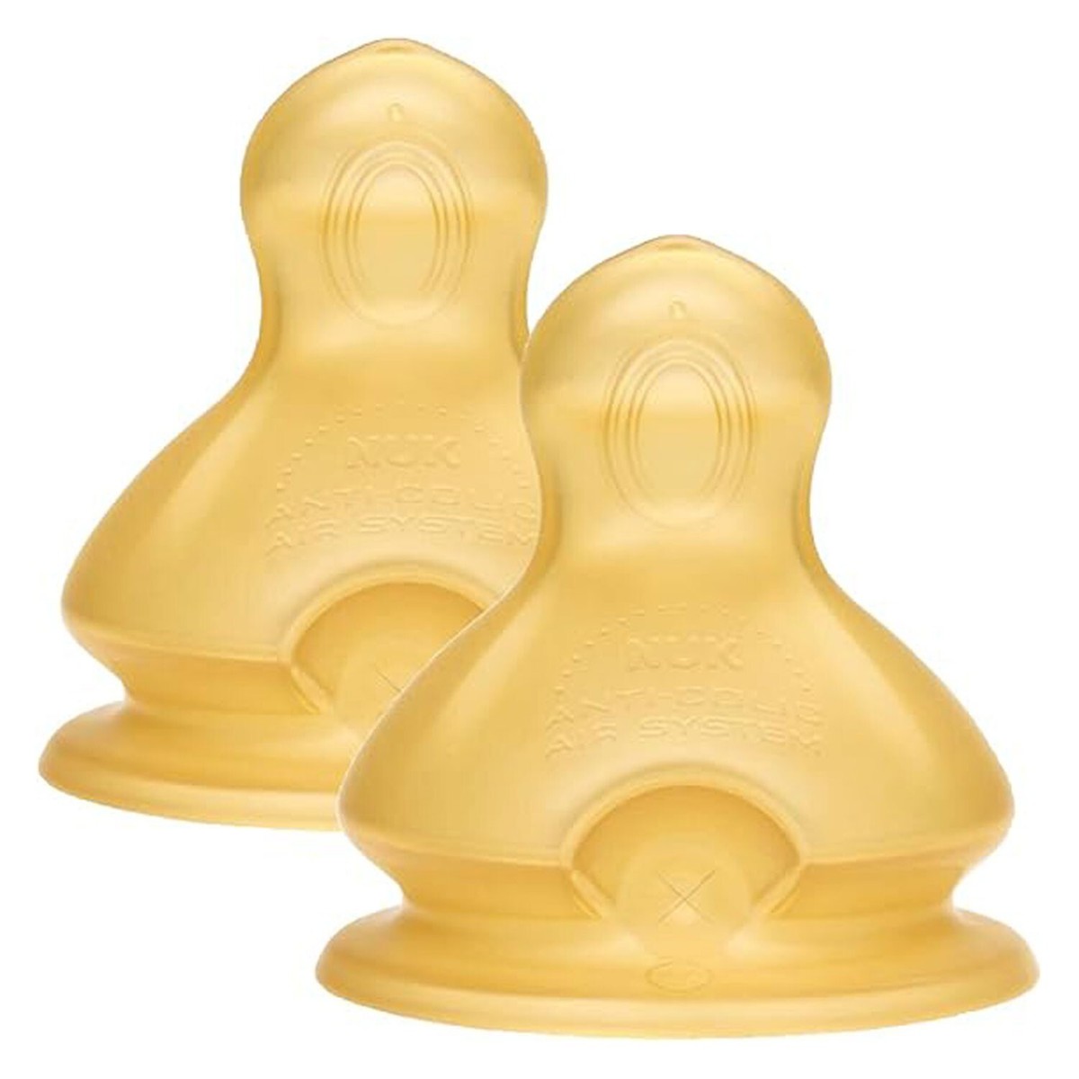 NUK First Choice Baby Bottle Latex Teat Size Medium, Count