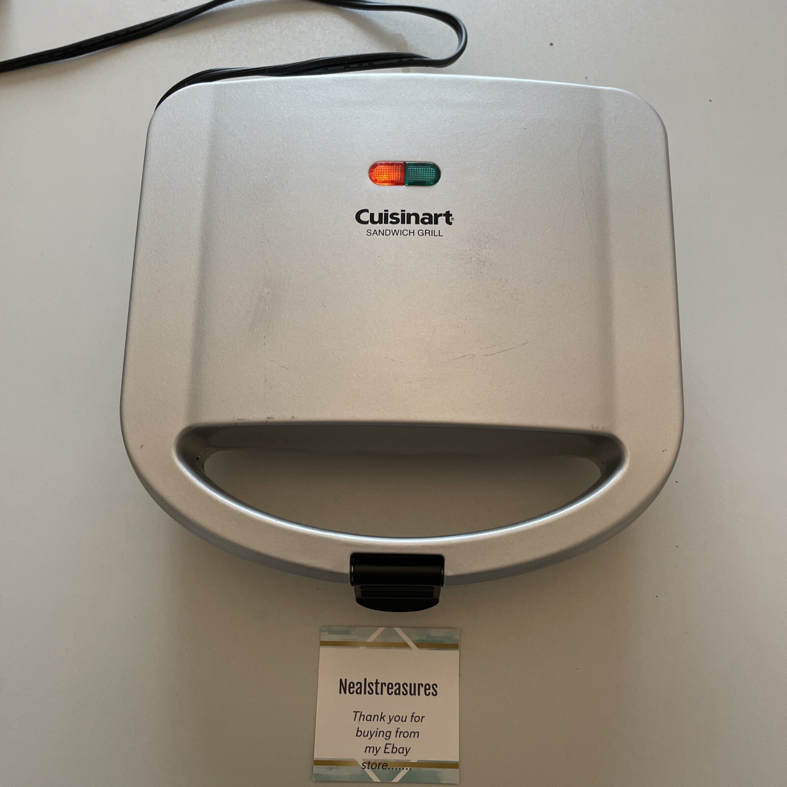 Cuisinart WMSW2N Electric Sandwich Grill Silver Works eBay