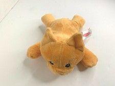 Melissa  Doug Plush Stuffed animal Toy Kitten Kitty Orange Laying Down 9 in L