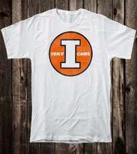 T Shirt 100% Cotton White Hot Rod Iskenderian Isky Racing Cams Orange Logo
