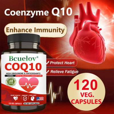 CoQ10 - Co Enzyme Ubiquinone CQ10 Of Coenzyme Q10 100mg 30/60/120Vegan Capsules