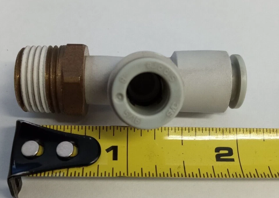 SMC KQ2Y08-03S 8mmX3/8"NPTx8mm push-to-connect male run tee **10-pack** - Image 3 of 3