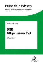 Bgb Allgemeiner Teil von Helmut Köhler (2021...