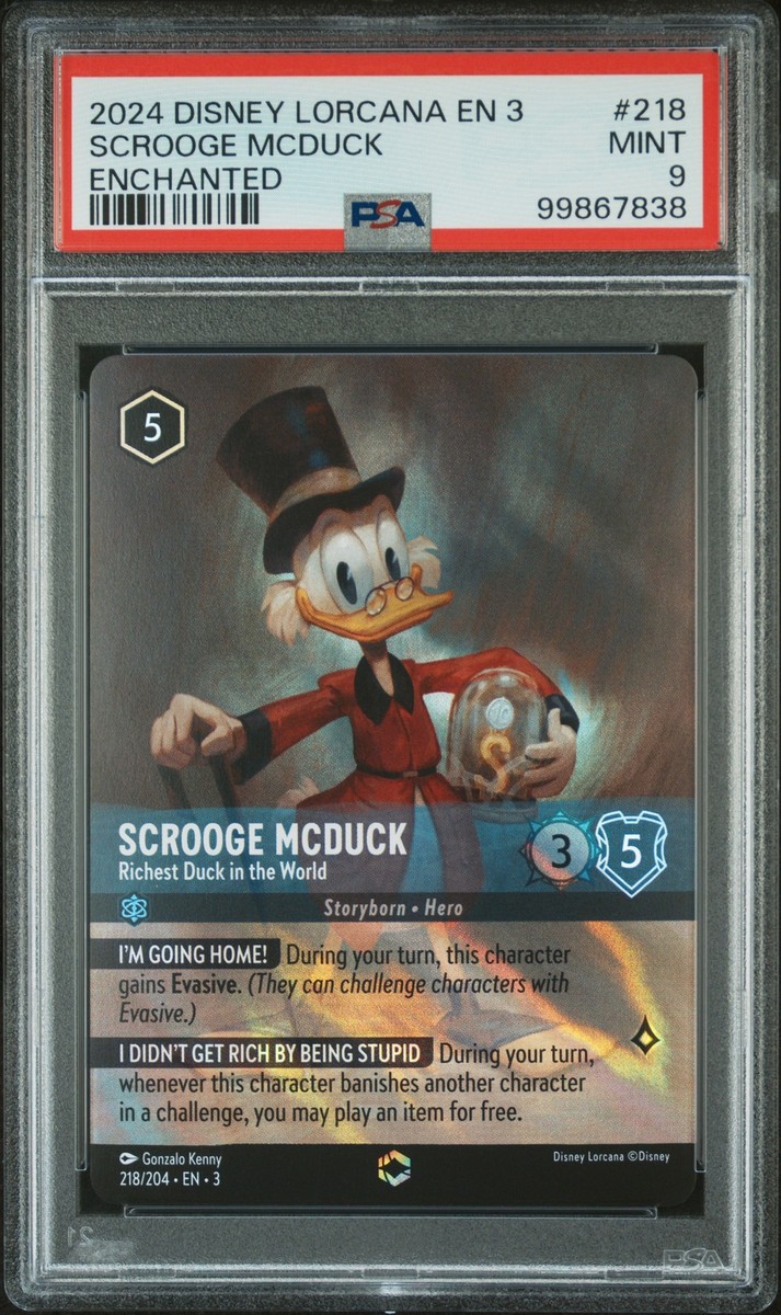PSA10Loracanaスクルージ・マクダック エンチャンテッド765 Scrooge McDuck - Richest Duck in the World (Enchanted) 218/204