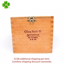 Oliva Toro Serie G Aged Cameroon Empty Wood Cigar Box 6.75" x 4.5" x 4.25"