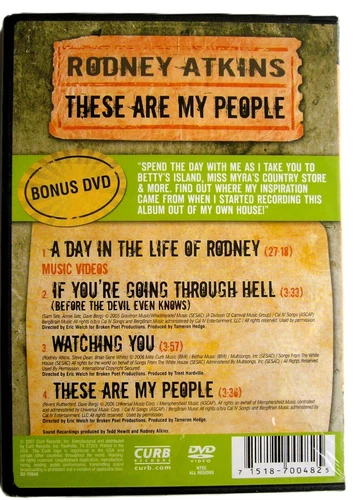 These Are My People By Eric Welsh (DVD, 2007, Region Free) Rodney Atkins - Picture 2 of 2