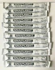 Lot of 12 White Cyalume SnapLights Hi-Intensity Survival Hunting Fishing Camping