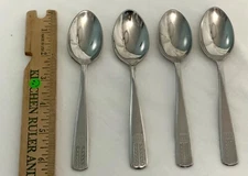 Providence USA ELEGANCE Stainless Flatware Lot of 4 Teaspoons 6" Vintage