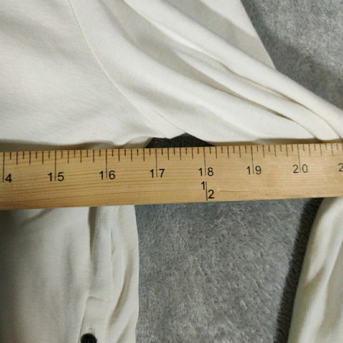 J Jill Shirt Womens XS Cream Colored Pefect pima cotton top side buttons - Picture 6 of 7