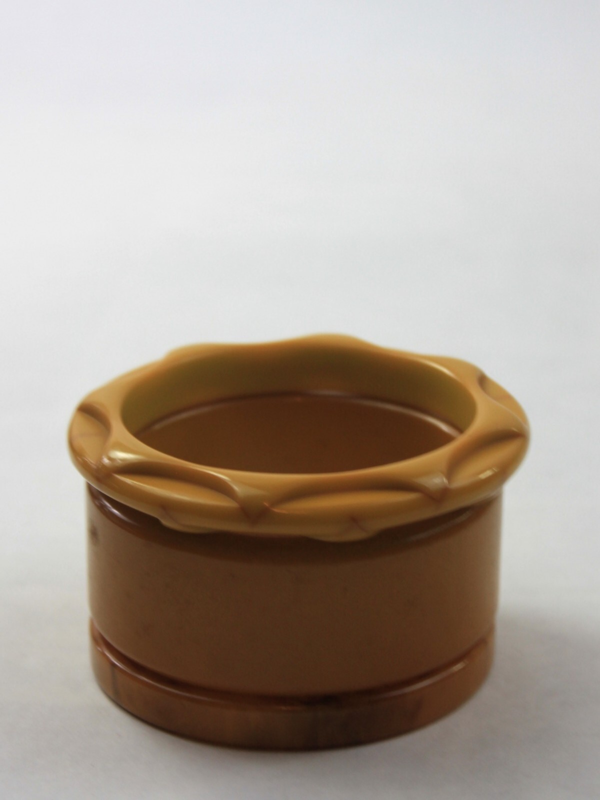 Bakelite Bangle Stack Set Butterscotch Wide Wall … - image 4