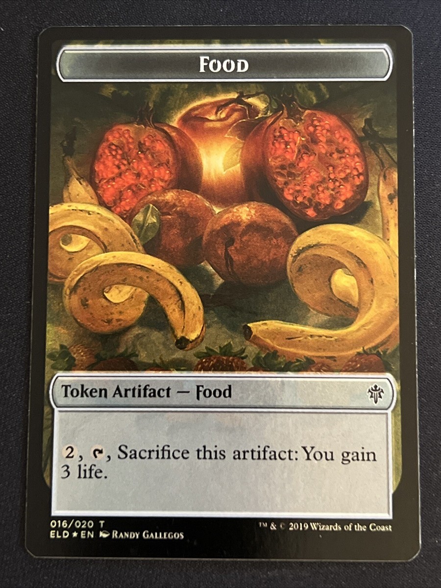 1x Foil Giant / Food Double-Sided Token Throne of Eldraine LP MTG