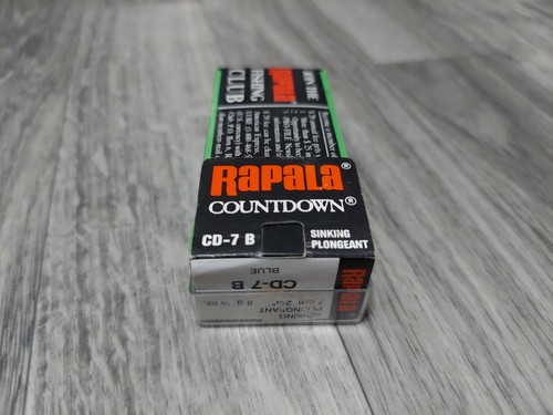 RARE RAPALA COUNTDOWN 7 B VINTAGE CD-07 BLUE NIB CD 07 FISHING LURE IRELAND NOS - Picture 3 of 6