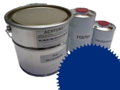7 Liter Set 2K Automotive Paint Ral 5005 Signal Blue Gloss No Clear Lackpoint