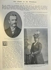 1900 Fanny Bullock Workman Mountain Climbing in the Himalayas illustrated