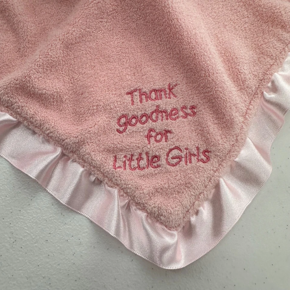 Kids Preferred Pink Baby Security Blanket Satin Trim Plush Doll Head Lovey Girl - Image 4 of 4