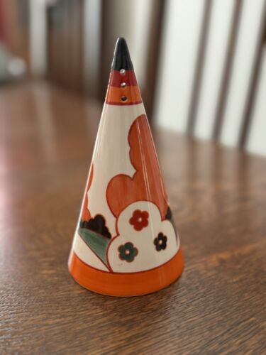 Wedgwood Clarice Cliff Centenary Conical Sugar Shaker Bizarre “Farmhouse” - Picture 3 of 8