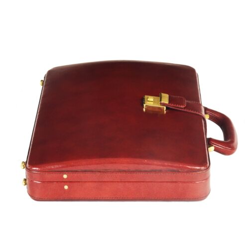 Pure leather Briefcase for men, Leather Attache Briefcase, Mens office Handbag - Picture 12 of 21