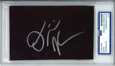 Olivia Rodrigo SIGNED GUTS CUT SIGNATURE Autographed PSA DNA COA