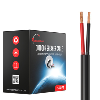 Copper Outdoor Speaker Wire Direct Burial Audio Cable UV Resistant OFC Box Lot