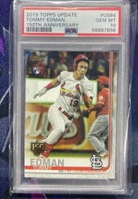 2019 Topps Update Series Tommy Edman Rookie Card #US84 (RC) PSA 10. rookie card picture